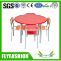 Metal Frame Round Wooden Study Table For Children
